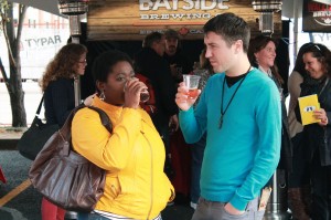 Moya Cornwall (left) and Nick Lambier try out different types of beer at the Windsor Craft Beer Festival Oct. 18. (Photo by Sean Previl)