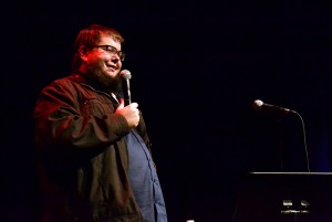 Canadian spoken word artist, Shane Koyczan, performed at the Chrysler Theater at St. Clair College Center of the Arts. (Photo by Taylor Desjardins)  