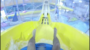 A GoPro still from the Master Blaster water slide at Adventure Bay, Windsor ON.