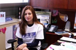 Rosemary Lo Faso is the administrator of Health Week at St. Anne Catholic High School. (Photo by Chelsea Lefler)