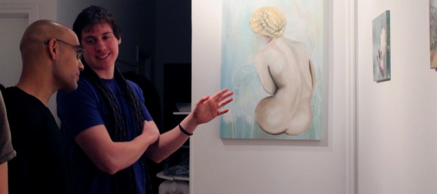 Artist makes a statement at Art Speak Gallery