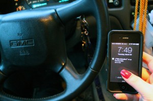 Windsor ONT., March 20, 2014 – An online video is going viral to illustrate how painting thumb nails red can stop distracted driving. (PHOTO by Jolene Perron)