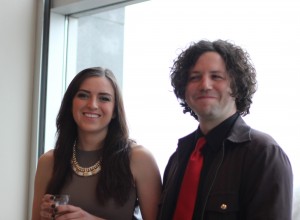 Second-year journalism student Mandy Matthews (Left) poses for a photograph with Erik Nilsen during the 2014 Journalism Awards Night at the St. Clair Centre for the Arts in Windsor on Thursday, April 3, 2014. (Photo by/Justin Prince)