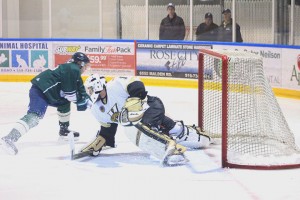  LaSalle Vipers Paolo Battisti prevents a goal against one of the St. Mary’s Lincolns players on Wednesday Sept, 24, 2014 at the Vollmer Complex in LaSalle (Photo By/Chelsea Lefler)