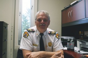 Chief Fire Prevention Officer Lee Tome, 55, is photographed in his office in Fire Station 1 on 815 Goyeau St. on Nov 7, 2014. He urges residents to be on the look-out and dispose of any flammable material that may cause fires. (Photo By Victoria Parent)