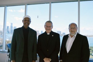Standing from left to right, Chaplain Imam Yasin Dwyer, Father Paul Mcgill and Rabbi Jeffrey Ableser are photographed in the Windsor Children’s Aid Center at 1671 Riverside Drive East on Oct. 25. PHOTO BY/DAVID DYCK
