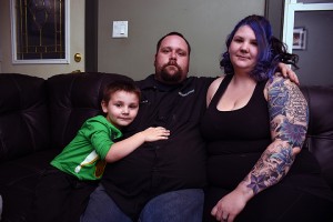  Chantelle Girandin is photographed with boyfriend Chris Hall and son Miles Hall in the home in Woodslee, Oct. 22. 