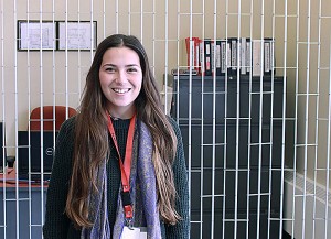 Cierra Bray, 22, The MediaPlex's SRC liaison poses for a photo inside of the MediaPlex on Oct 14. 