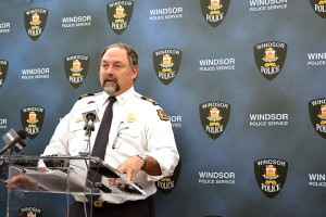 WINDSOR, ON -- Chief Fire Prevention Officer John Lee talks to the press about the arrest of two suspects in an arson case. The blaze occurred on Monday, Oct. 12 at 1129 Wyandotte St. East.