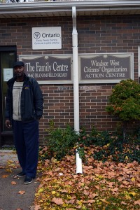 Kim Elliott, 52, stands in front of the Windsor West Citizens Organization's centre of operation.