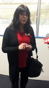 Joyce Montrose, the coordinator of the Windsor Essex branch of the Canadian Diabetes Association, talks about the NHL All-Stars vs Spitfire Alumni Diabetes fundraiser game on November 14, 2015.