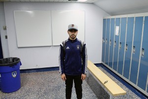 Windsor Lancers Centre Midfielder Chris Al-Youssef poses for a portrait .