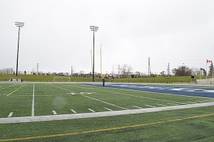 The University of Windsor Stadium sits empty while Lancers players turn their attention to academics. 
