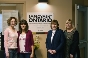 From left to right, Stephanie DeFranceschi, Amy Klyiard, Nancy Kendrick and Holly Diloreto are pictured inside the A.C.E. building at St.Clair’s main campus on Tuesday, Feb. 2, 2016 (Photo by Kati Panasiuk).