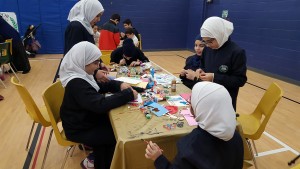 An-Noor School students are creating postcards and paintings for the Syrian children who choose Windsor as their home on Feb. 5, 2016. Photo by Rabiul Biplob 
