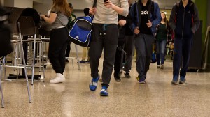 WINDSOR, Ont. (03/11/16) – Students in W.F. Herman Secondary School prepare to leave for their March Break on Friday, March 11, 2016. Photo by Shelbey Hernandez, Media Convergence.