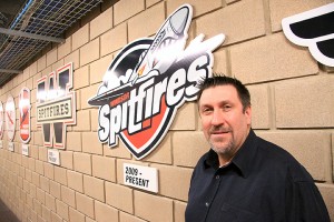 Windsor Spitfires Director of Business Development Steve Horne stands outside of the team’s locker room inside the WFCU Centre in Windsor on Friday, March 4, 2016. (Photo by Todd Shearon)