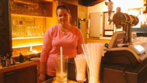 Teutonia bartender Karla Beaudoin says she has come to think of everyone from the Teutonia as family and watching them prepare to leave it is devestating. Photo by Taylor Busch. 