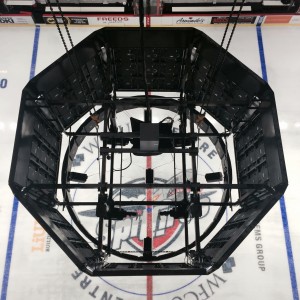 Windsor - Centre ice of the WFCU Centre from the rafters before the Windsor Spitfires home opener Sept. 22/2016. Photo: Todd Shearon