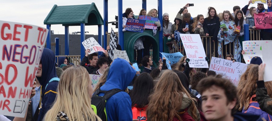 St. Anne students walk out