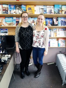 Travel agents Josie Hendry and Lisa Dyck prepare and wait for clients at Leto Travel Services Inc on University West. 