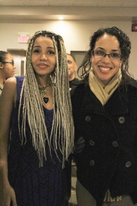 Jessica Faught, poet, and Amber Tomlin, singer, both performed during the Black History Month Kick-Off at the Caribbean Centre on Feb. 27.