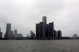 View from Windsor of the Detroit skyline (Photo by Grace Bauer). 