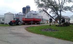 Lights are on at the Howson Family Farm on Ninth Concession. (Photo courtesy of Jennifer Howson)
