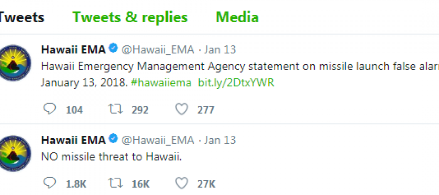 Hawaii Missile alert caused by human error