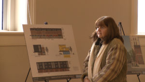Caroline Taylor, a Sandwich Town resident present at the open house for the new student housing development. 