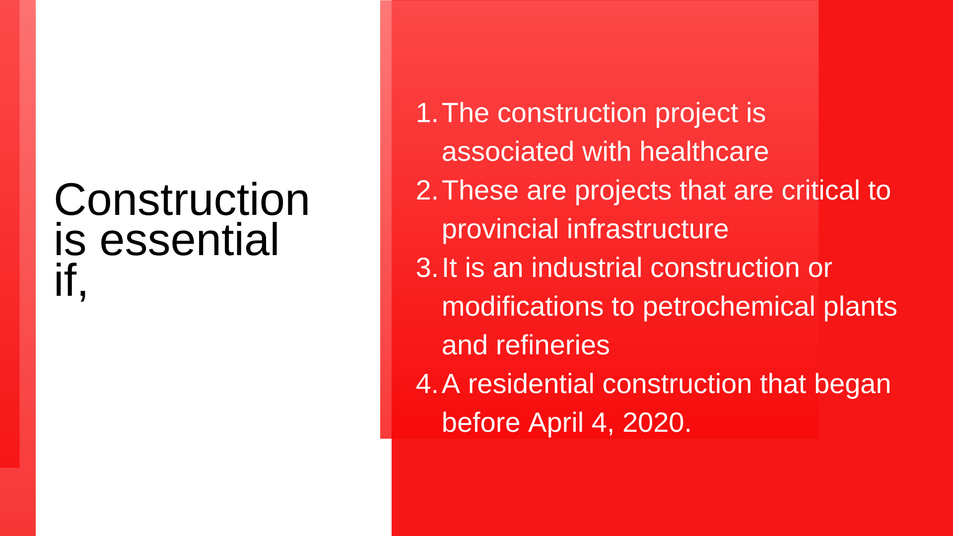 How is construction essential in COVID-19?
