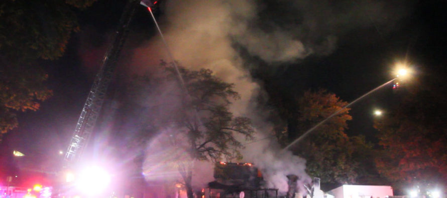 Massive Fire Engulfs a House Late Monday Morning